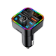 ФМ модулятор Terra BT22, вольтметр, зарядка QC3.0, Bluetooth 5.0, громкая связь, подсветка RGB - изображение 1
