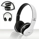 Беспроводные Наушники P-47 Bluetooth + MicroSD + FM Радио чёрные с белым - изображение 1