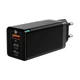‚Швидкий зарядний пристрій Baseus GaN Mini Quick Travel Charger 65W 2 Type-C + USB Type A PD 3.0 QC4.0 CCGAN-B01 black - зображення 4