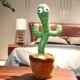 Мягкая игрушка танцующий кактус Dancing Cactus EL-2323 поёт и повторяет слова светится 120 песен Зеленый - изображение 2