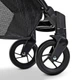 Детская прогулочная коляска M 4249-2 Dark Gray книжка, ткань лен, нагрузка 25 кг Серая - изображение 5