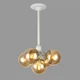Белая люстра из кофейных шаров на 5 ламп (56-PL385-5 WH+BR) - изображение 1