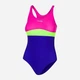 Подростковый сдельный купальник для девочки Aqua Speed EMILY 6079 (367-93) 164 см Синий/Розовый/Салатовый (5908217660794) - изображение 1
