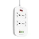 Сетевой удлинитель LDNIO SC4407 на 4 розетки, 3 USB и 1 USB Quick Charge 3.0 White (SC4407) - изображение 4