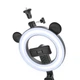 Кільцева лампа зі штативом триподом BOROFONE BY6 PerfectPic fill light live broadcast holder black - зображення 5
