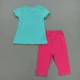 Летний костюм Benna Kids для девочки 104 см Маломерит Бирюзовый/розовый 13074 - изображение 2