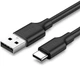 Kabel Ugreen US287 USB 2.0 to USB Type-C Cable Nickel Plating 3 A 3 m Black (6957303868261) - obraz 1