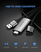 Конвертер Ugreen см151 USB to HDMI Digital AV Adapter 1.5 м Gray (50291) - зображення 4