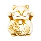 Статуэтка Манэки-нэко Кот счастья Netsuke Гипс 5,5х4,9х4,8 см Бежевый (25517) - изображение 1