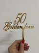 Топер фігурка на торт дзеркальний двосторонній "50 Golden love " Manific Decor - зображення 4