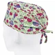 Медицинская шапочка мужская FloralScrubs универсальная принт грибочки салатовая - изображение 2
