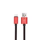 Кабель USB EVOC Denim Micro USB 2A/1m Red vs Black - изображение 1