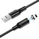 Кабель магнітний Borofone BX41 USB - Lightning 1 м Black (BX41LB) - изображение 1