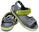 Сандалии Crocs Kids Bayaband Sandal c8 25 15см Серый салатовый - изображение 4