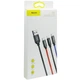 Кабель 3 в 1 USB-Lightning-MicroUSB-Type-C Baseus Three Primary Colors 3.5A 1.2m CAMLT-BSY01 Black - изображение 2