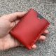 Шкіряний картхолдер mini на 1-3 картки Червоний глянець - зображення 1