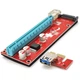 Адаптер TISHRIC PCI-E 1X to 16X Riser Card VER007S (PCE164P-N03) PCI-E extender 60см USB 3.0 power Sata - зображення 2