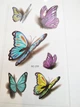 Butterfly тимчасове Flash тату Метелик татуювання-наклейки 6 шт temporary tattoo - зображення 9