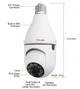 Камера видеонаблюдения лампочка Panorama Camera CAM L1 E27 WIFI IP 360/90 поворотная - изображение 2