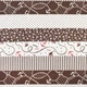 Деко лен полосы с якорями коричневые, молочный, ш.150 (20501.043) - изображение 1