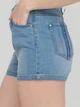 Шорты однотонные джинсовые Only 116343501 XS (82648XS) Синий - изображение 4