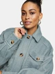 Пальто TOPSHOP 07C45TDEN L (94133L) Бирюзовый - изображение 4