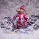 Новогоднее Украшение Новогодний Красный шар с декоративной росписью с цветочной композицией UAMAZE 10см - изображение 8