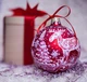 Новогоднее Украшение Новогодний Красный шар с декоративной росписью и лосем UAMAZE 10см - изображение 10