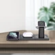 Беспроводная зарядка подставка док-станция Micronik 3в1 для IPhone/Apple Watch/AirPods/Samsung/Xiaomi Qi Fast Wireless Charging Dock Pad 3-in-1 15W Black - изображение 1