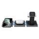 Беспроводная зарядка подставка док-станция Micronik 3в1 для IPhone/Apple Watch/AirPods/Samsung/Xiaomi Qi Fast Wireless Charging Dock Pad 3-in-1 15W Black - изображение 2