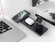 Беспроводная зарядка подставка док-станция Micronik 3в1 для IPhone/Apple Watch/AirPods/Samsung/Xiaomi Qi Fast Wireless Charging Dock Pad 3-in-1 15W Black - изображение 7