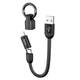 Кабель заряджання Hoco U87 2 в 1 Type-C/Lightning Black - зображення 1
