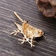 Брошь унисекс BROCHE бижутерия с эмалью Птицы Синичка на ветке разноцветная BRSF111420 - изображение 3