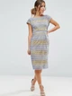 Кружевное платье-карандаш с контрастной подкладкой ASOS AS100620-40 2XS (797852XS) Фиолетовый - изображение 3