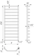 Сушилка для полотенец Лесенка Standart 12 1250x532 - изображение 2