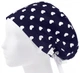 Медицинская шапочка женская HeadwearUniverse универсальная принт сердечки на синем - изображение 2