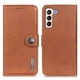 Чохол-книжка із застібкою KHAZNEH Wallet Cover для Samsung Galaxy S22 Plus - Brown - зображення 2