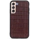 Кожаный чехол UniCase Croco Skin для Samsung Galaxy S22 - Brown - изображение 1