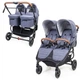 Універсальна коляска для двійні 2 в 1 Valco Baby Snap DUO Trend Denim - зображення 1