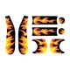 Doona Набір наклейок на велосипед Liki Sticker Flames - зображення 1