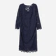 Платье для беременных короткое осеннее женское H&M 0637073_01 M Темно-синее (KAY2000000796987_LD2000000796987) - изображение 4