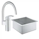 Набір Grohe Мийка Кухонна K700 31578Sd0 + Змішувач Eurosmart 33202002 - зображення 1