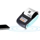 Мобильный термопринтер чеков для смартфона bluetooth Goojprt PT-210, pos принтер + чехол, голубой (100621) - изображение 3