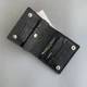 Кожаный унисекс кошелек Compact+ Черый с тиснением рептилия - изображение 2