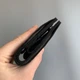Кожаный унисекс кошелек Compact+ Черый с тиснением рептилия - изображение 7