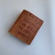 Кожаный унисекс кошелек Compact+ Светло-коричневый с тиснением рептилия - изображение 1