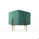 Пуф Ritz Green/Golden Chrom 456*400 Сталь/Текстиль, колір золото/зелений AMF - зображення 2