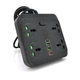 Сетевой фильтр TB-Т18, 4 розетки + 2 USB+ PD, 2 м, сечение 3х0,75мм, 3000W, Black, Box - изображение 1