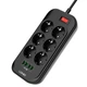 Сетевой фильтр LDNIO SE6403, 6 Розеток + 4 USB, 2 м, сечение 3х0,75мм, Black, Box - изображение 2