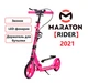 Детский двухколесный самокат Maraton RIDER Розовый + Фонарик, Звонок (2021) - зображення 10